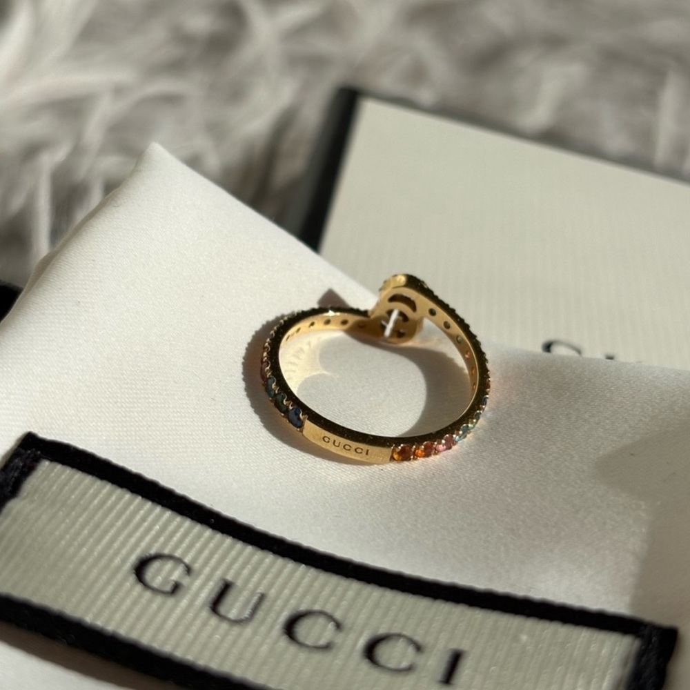 Gucci 750 gold gemstone ring - Picture 4 of 13